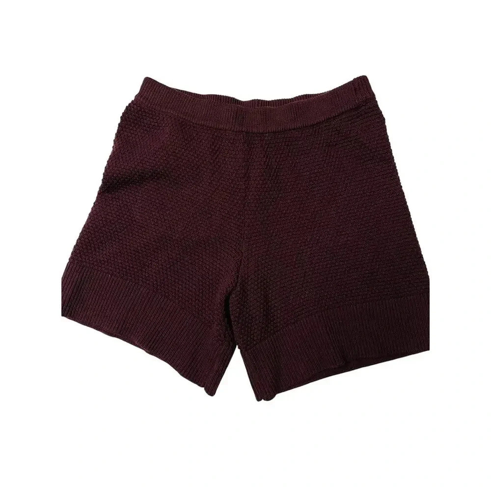 Free People Beach Lena Knit Sweater PulloverShorts Set Size Small Purple New - Picture 6 of 10
